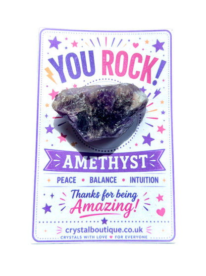 YOU ROCK! Crystal Gift Pocket Card - Crystal Boutique.co.uk