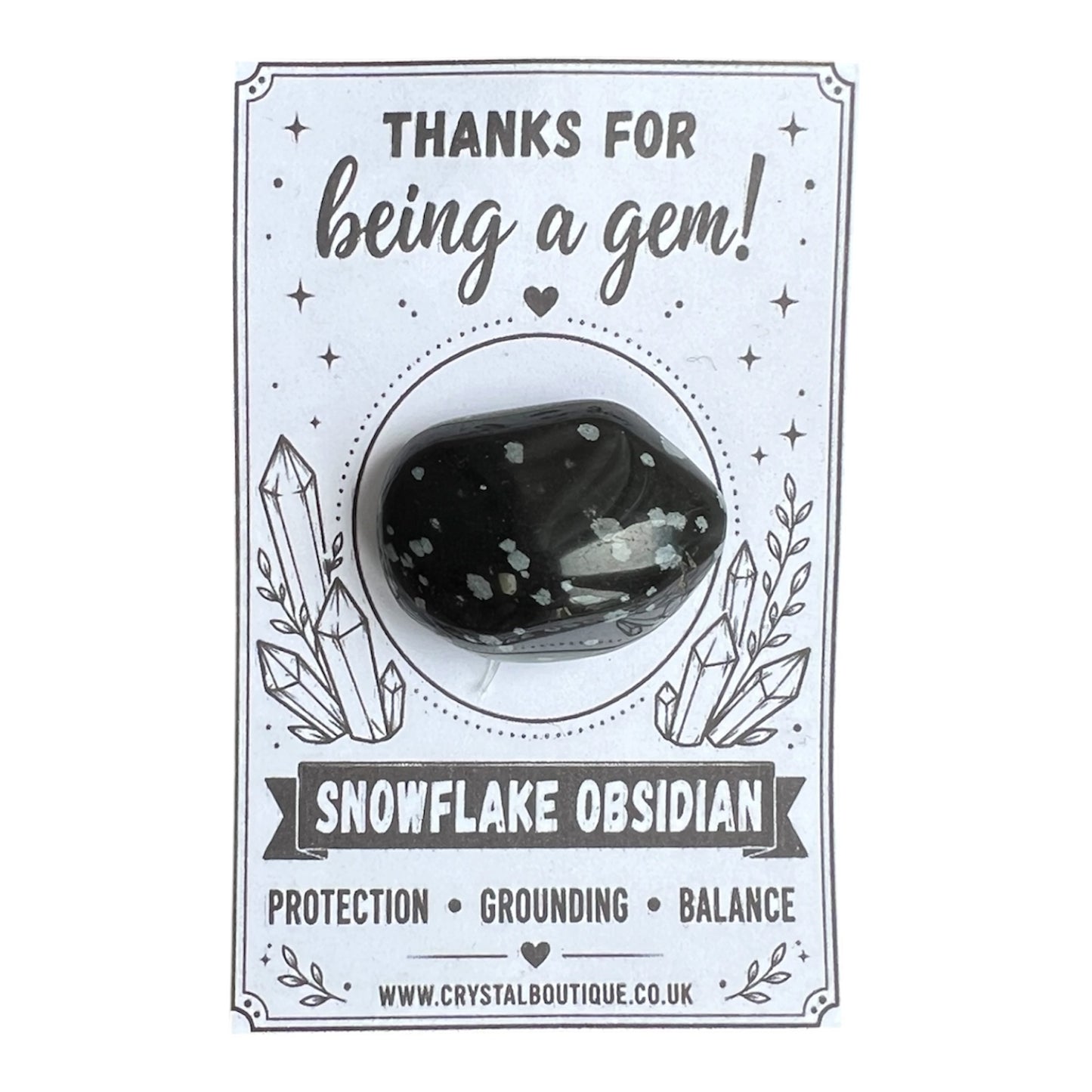 Thanks for Being a Gem! Crystal Gift Pocket Card