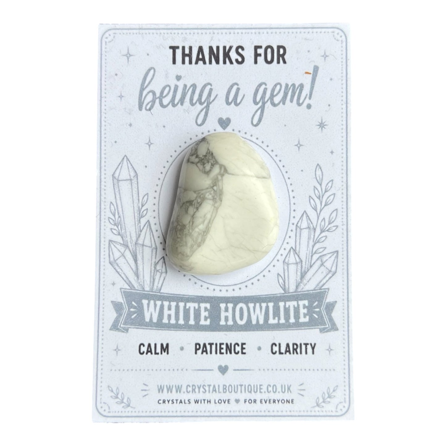 Thanks for Being a Gem! Crystal Gift Pocket Card
