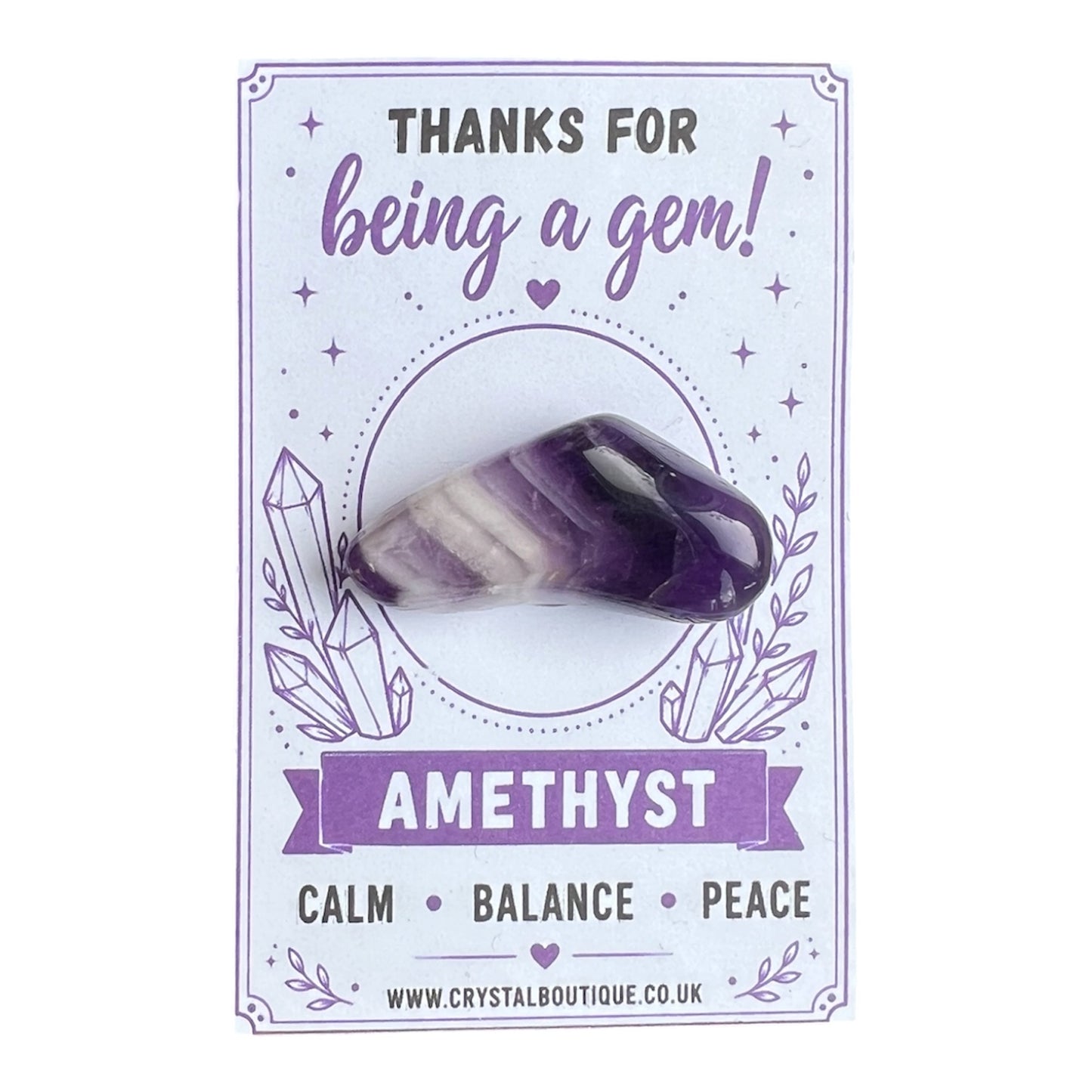 Thanks for Being a Gem! Crystal Gift Pocket Card