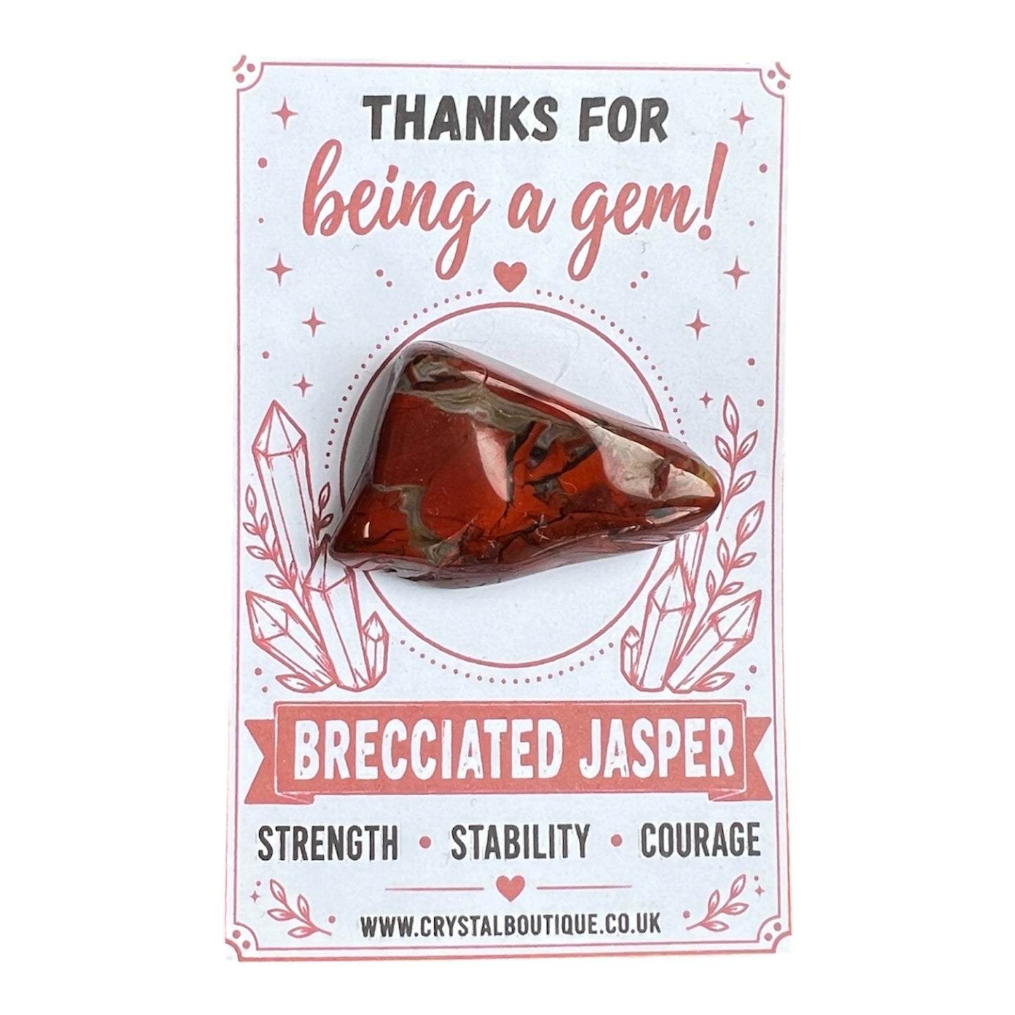 Thanks for Being a Gem! Crystal Gift Pocket Card