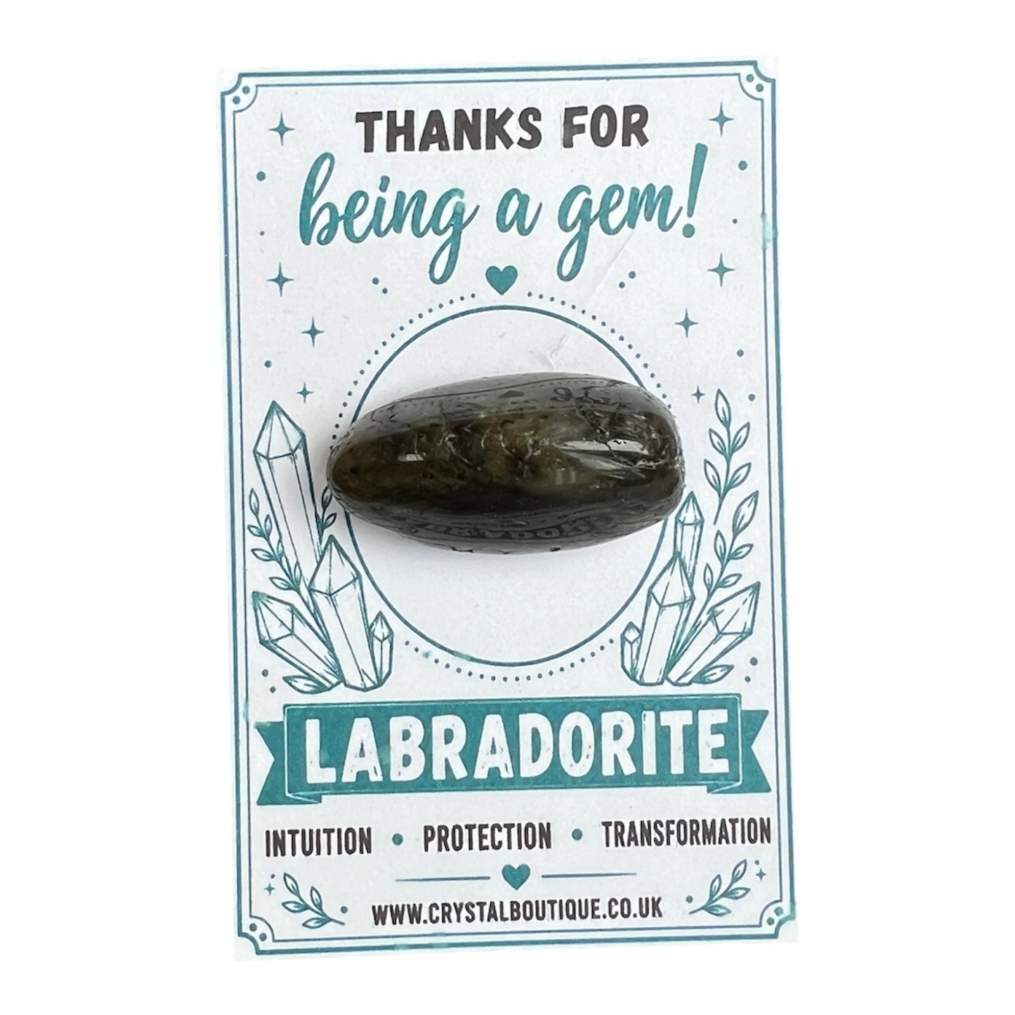 Thanks for Being a Gem! Crystal Gift Pocket Card