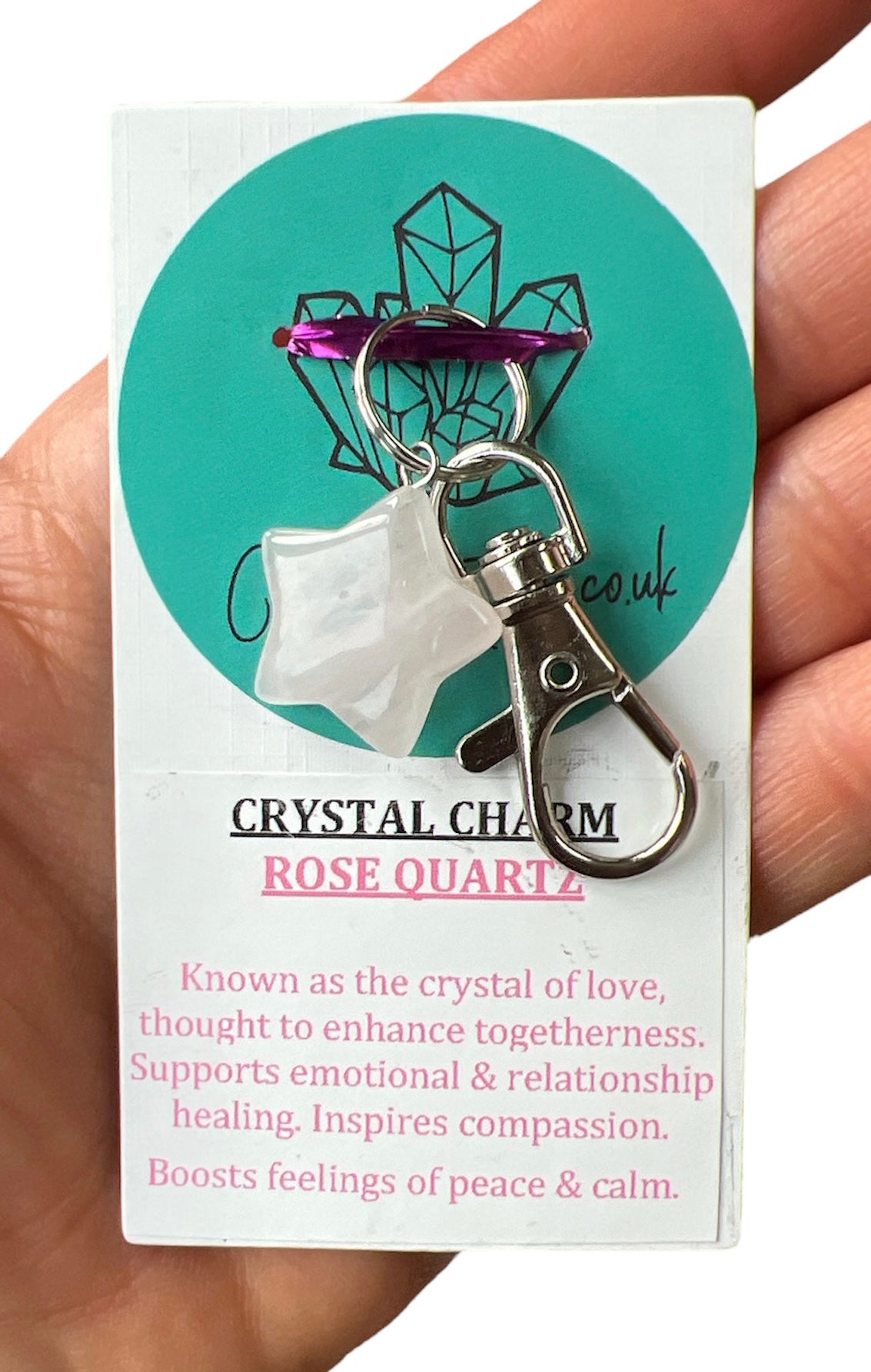 Crystal Gemstone Pet Collar Clip On Charm