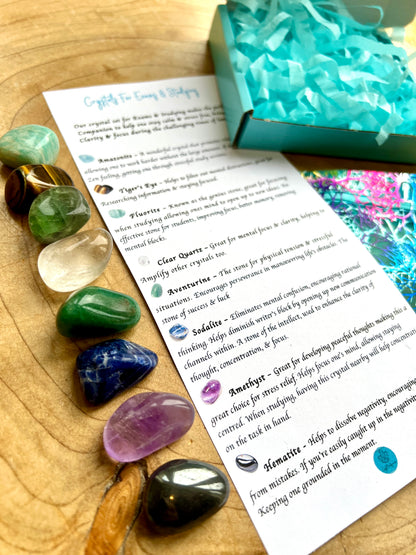 Crystals for Exams & Studying 8 Piece Tumblestone Set