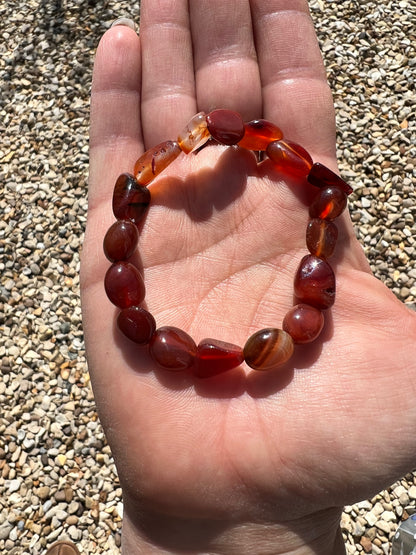 Carnelian Tumblestone Crystal Healing Bracelets