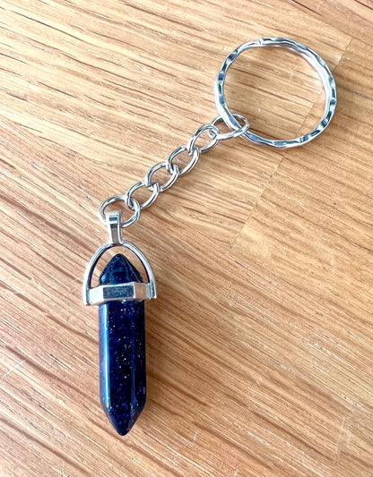 Crystal Gemstone Keyring Point 