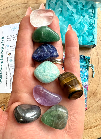 Crystals for Exams & Studying 8 Piece Tumblestone Set
