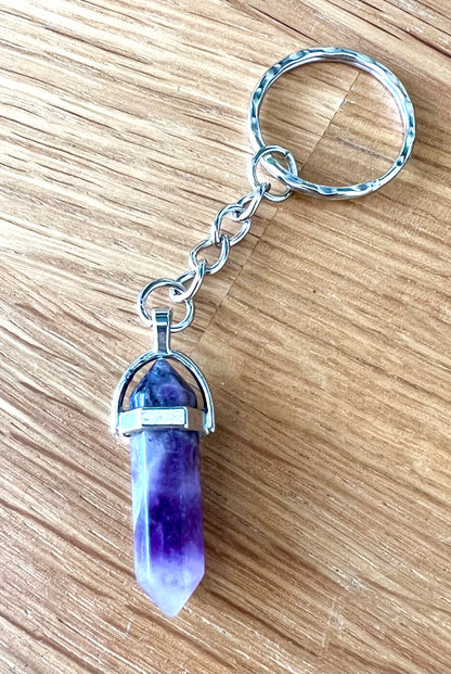 Crystal Gemstone Keyring Point 