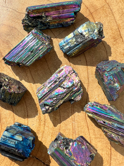 Rough Rainbow Celestial Tourmaline Aura Crystal Specimen