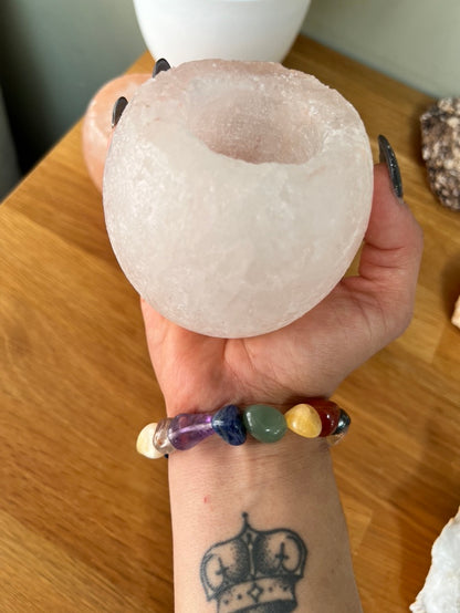 Himalayan Salt Smooth Tealight Candle Holder