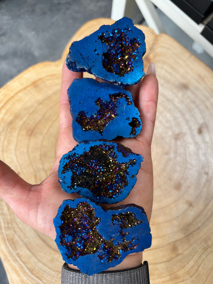 Assorted Aura Quartz Split Geode Gift Boxed