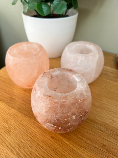 Himalayan Salt Smooth Tealight Candle Holder