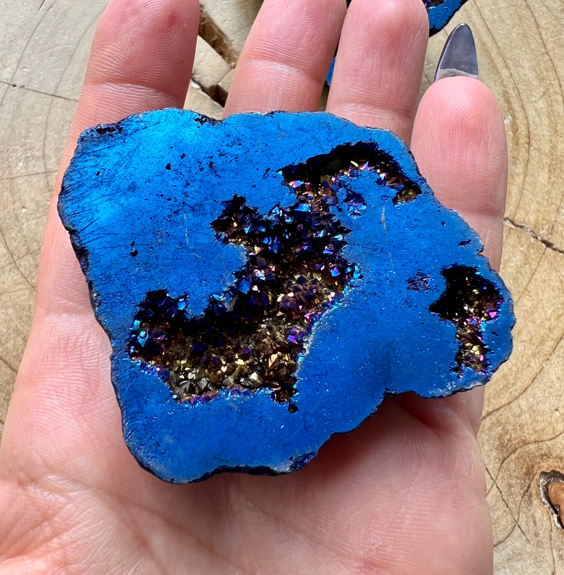 Assorted Aura Quartz Split Geode Gift Boxed