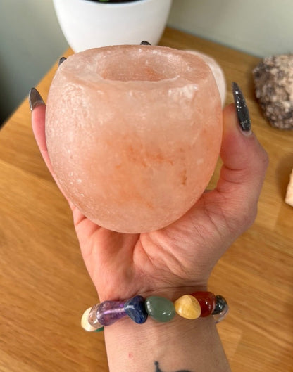 Himalayan Salt Smooth Tealight Candle Holder