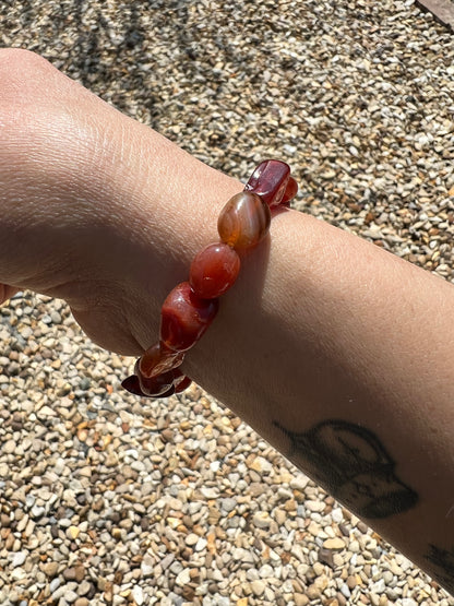 Carnelian Tumblestone Crystal Healing Bracelets