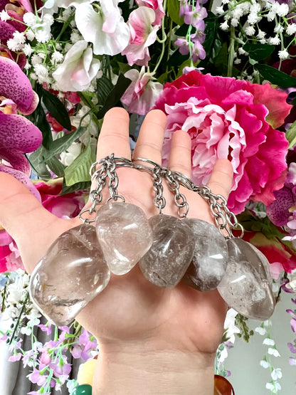 Crystal Gemstone Keyring Smoky Quartz