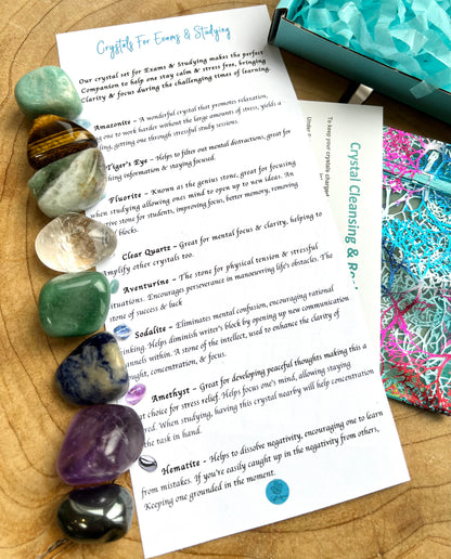 Crystals for Exams & Studying 8 Piece Tumblestone Set