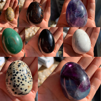 Assorted Polished Crystal Gemstone Egg