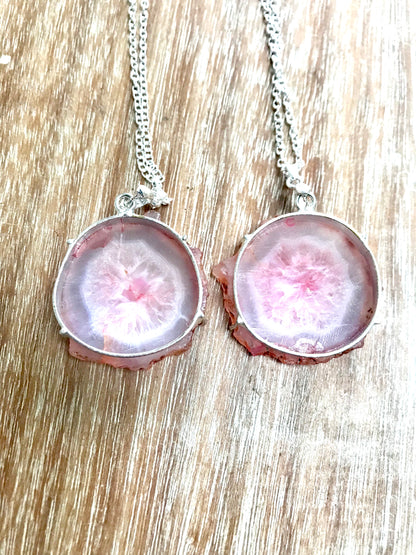 Solar Quartz Pendant Necklace 925 SIlver - Energy Enhancing