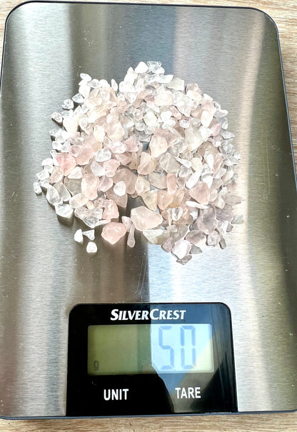 Rose Quartz Natural Undrilled Crystal Craft Chips