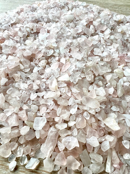 Rose Quartz Natural Undrilled Crystal Craft Chips