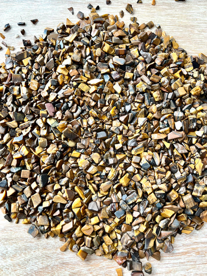 Tigers Eye Natural Undrilled Crystal Craft Chips