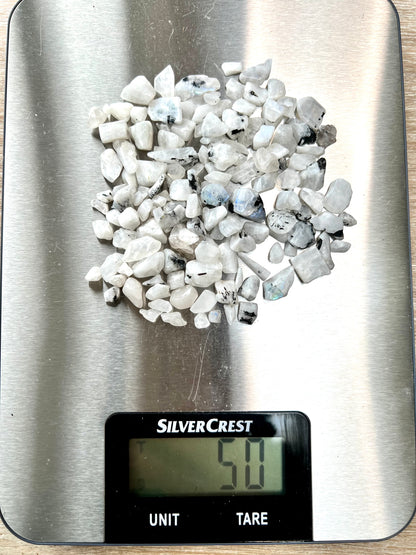 Rainbow Moonstone Natural Undrilled Crystal Craft Chips