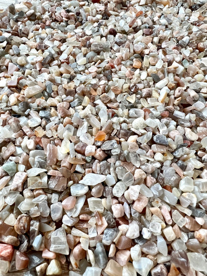 Moonstone Natural Undrilled Crystal Craft Chips