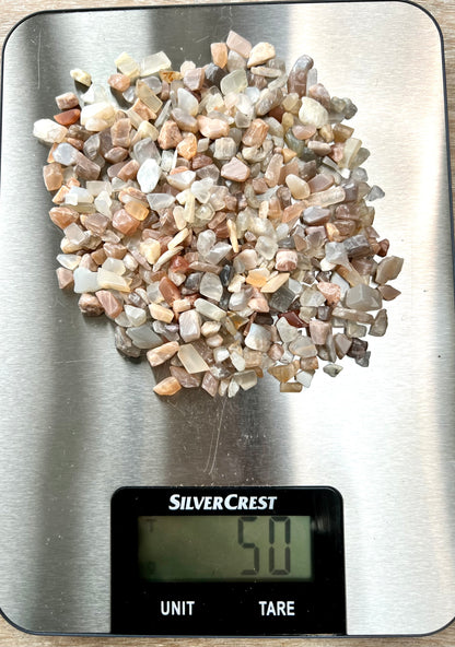 Moonstone Natural Undrilled Crystal Craft Chips