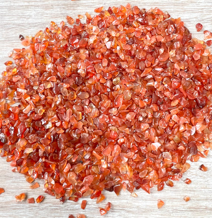 Carnelian Natural Undrilled Crystal Craft Chips