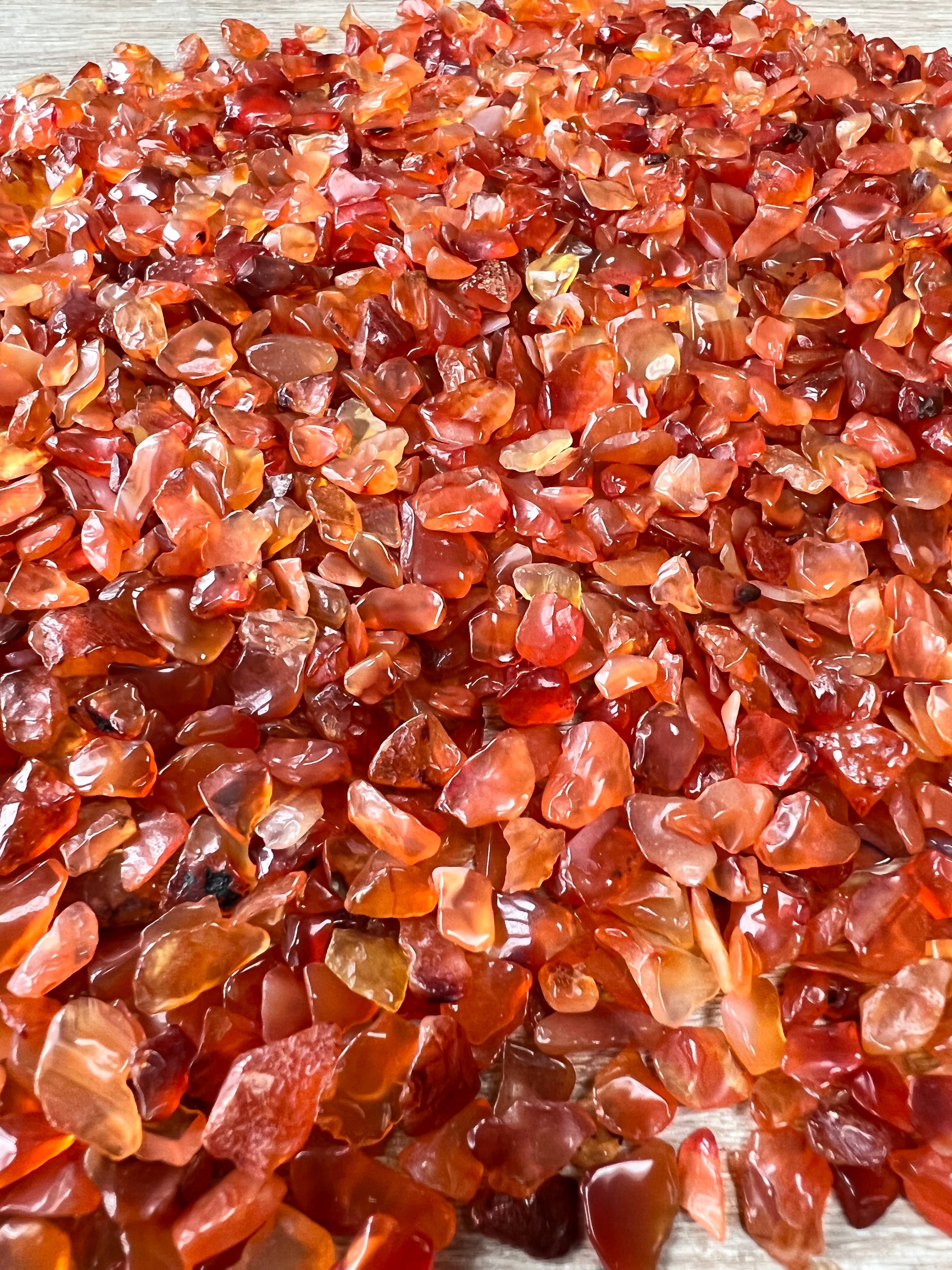 Carnelian Natural Undrilled Crystal Craft Chips