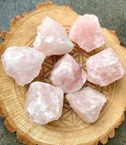 Rose Quartz Rough Crystal - Crystalboutique.co.uk
