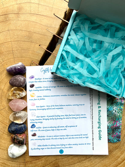 Crystals for Anxiety & Self Care 8 Piece Tumblestone Set