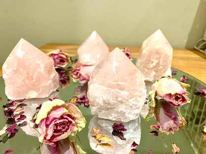 Rose Quartz Point - CrystalBoutique.co.uk
