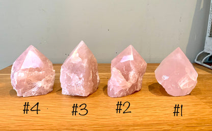 Rose Quartz Point - CrystalBoutique.co.uk