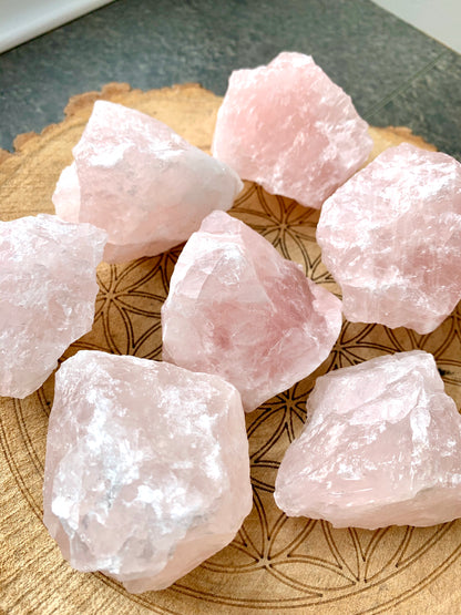 Rose Quartz Rough Crystal - Crystalboutique.co.uk