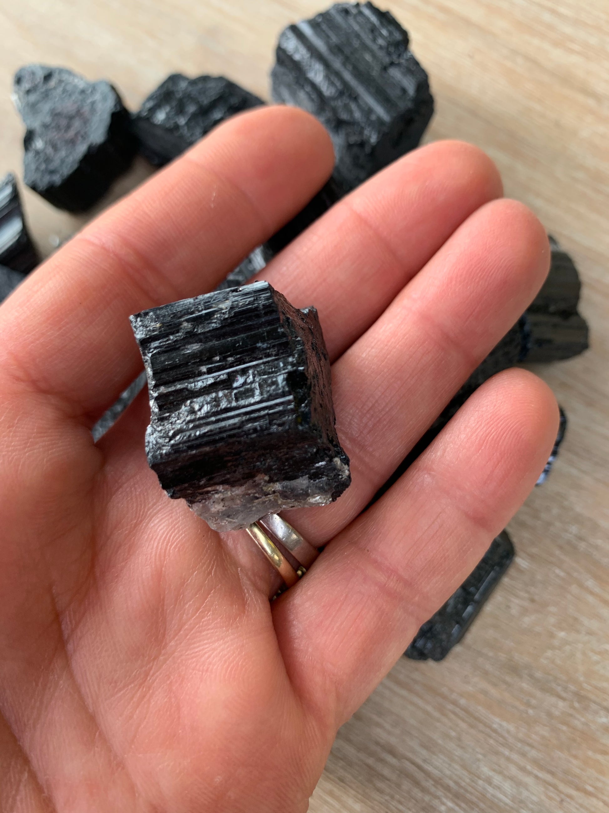 Black Tourmaline Rough Natural Crystal Specimen - CrystalBoutique.co.uk