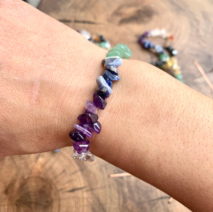 Chakra Chip Crystal Healing Stretch Bracelets - Crystal Boutique.co.uk