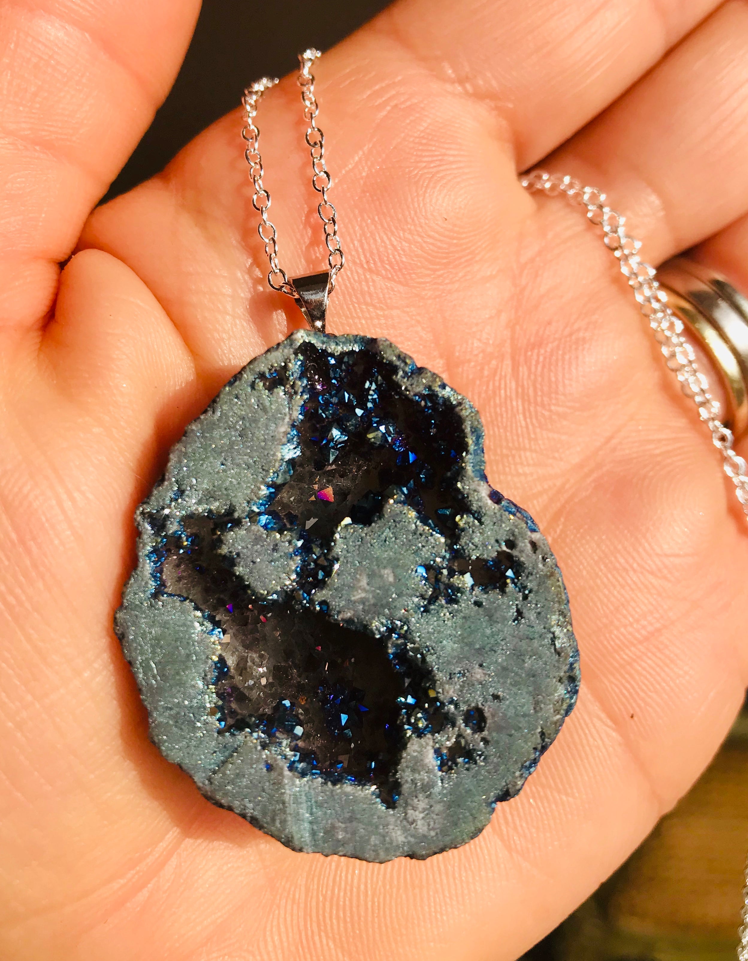 Silver druzy sale