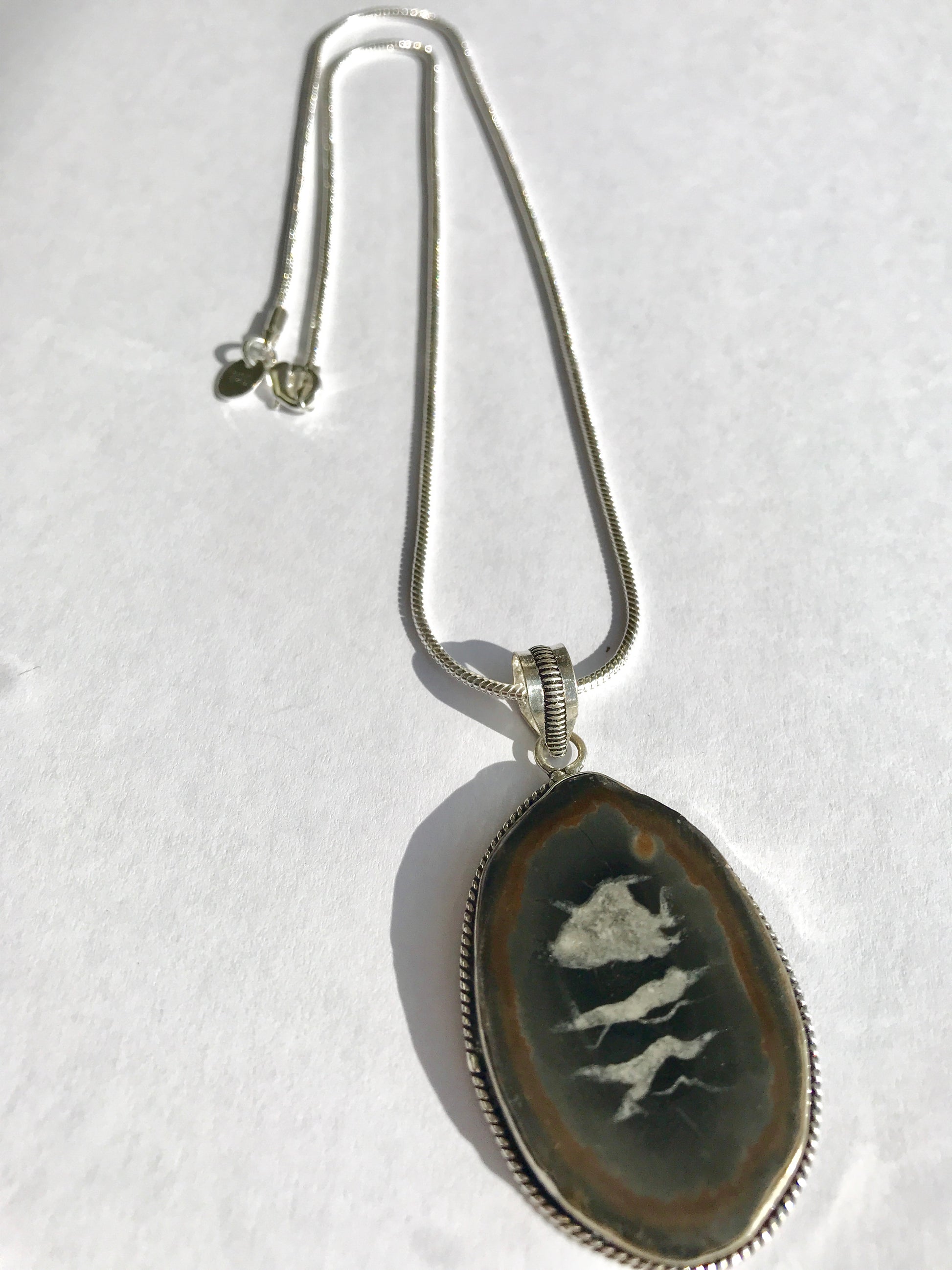 Septarian Crystal Sliced Pendant Necklace - Grounding & Shielding - Crystal Boutique.co.uk 