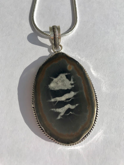 Septarian Crystal Sliced Pendant Necklace - Grounding & Shielding - Crystal Boutique.co.uk 