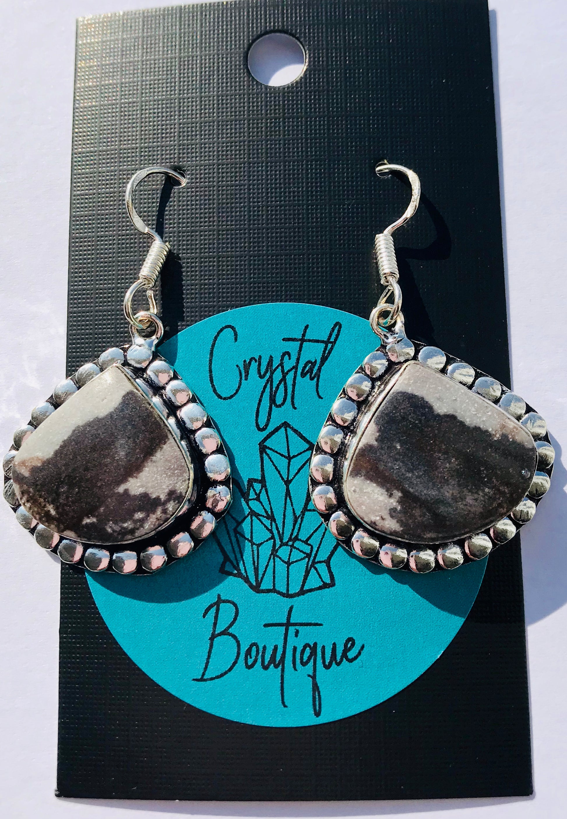 Outback Jasper Crystal Gemstone Earrings - Forgive the Past - Crystal Boutique.co.uk 