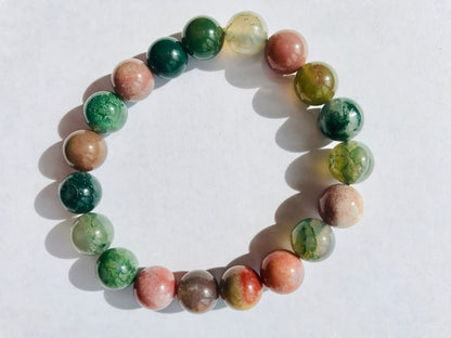 Moss Agate Natural Handmade Crystal Healing Bracelet - Abundance - Crystal Boutique.co.uk 