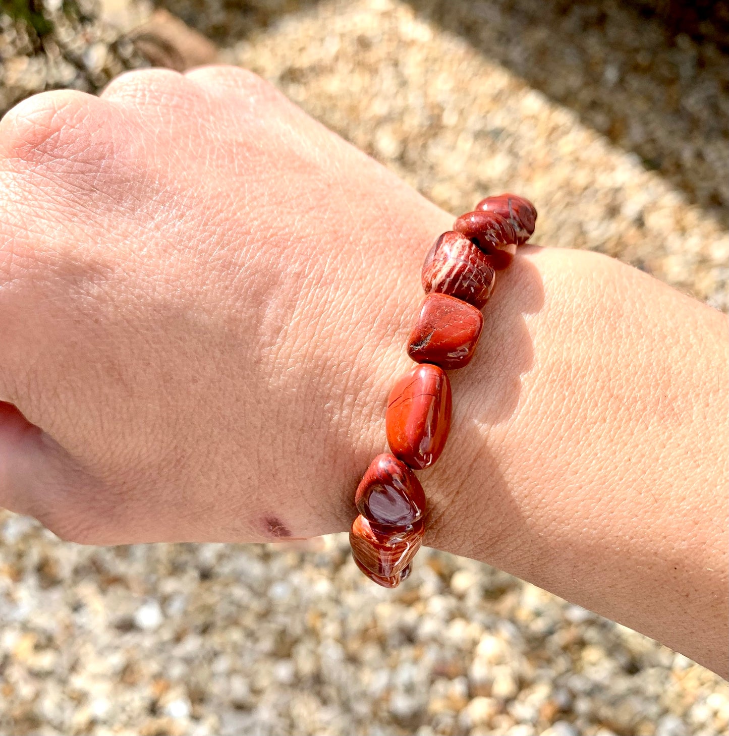 Red Jasper Tumblestone Crystal Healing Bracelets 
