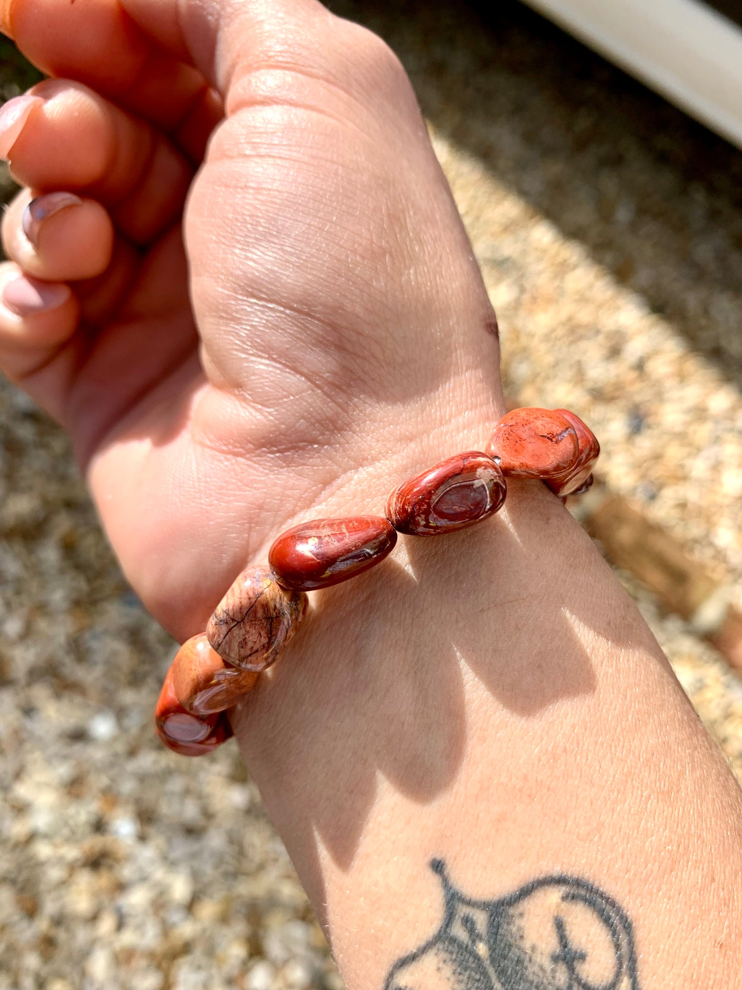 Red Jasper Tumblestone Crystal Healing Bracelets