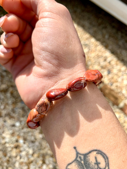 Red Jasper Tumblestone Crystal Healing Bracelets