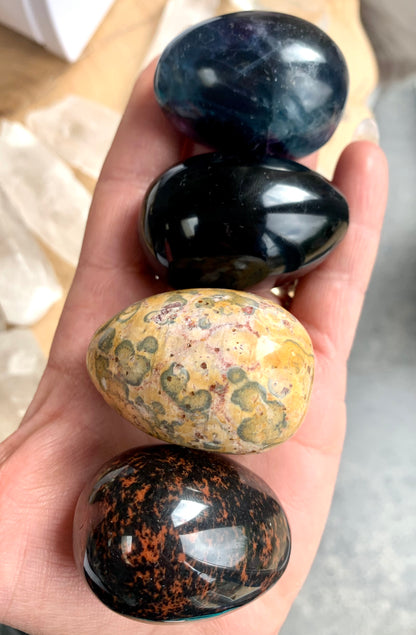 Assorted Polished Crystal Gemstone Egg 