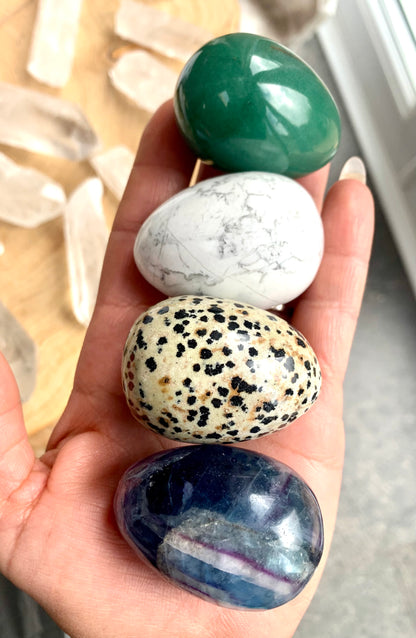 Assorted Polished Crystal Gemstone Egg 