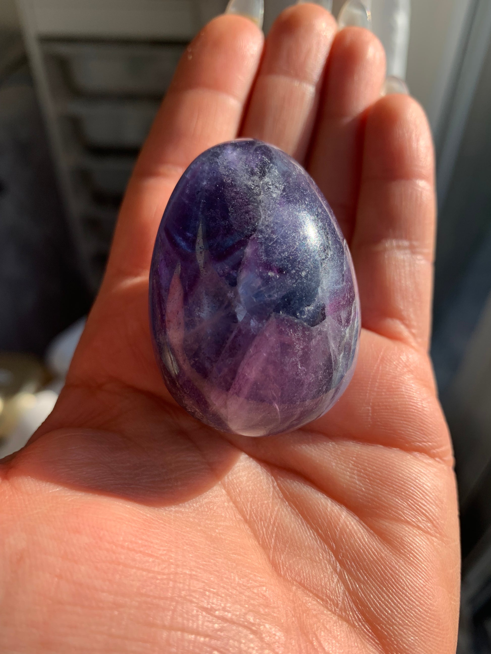 Fluorite Polished Crystal Egg 