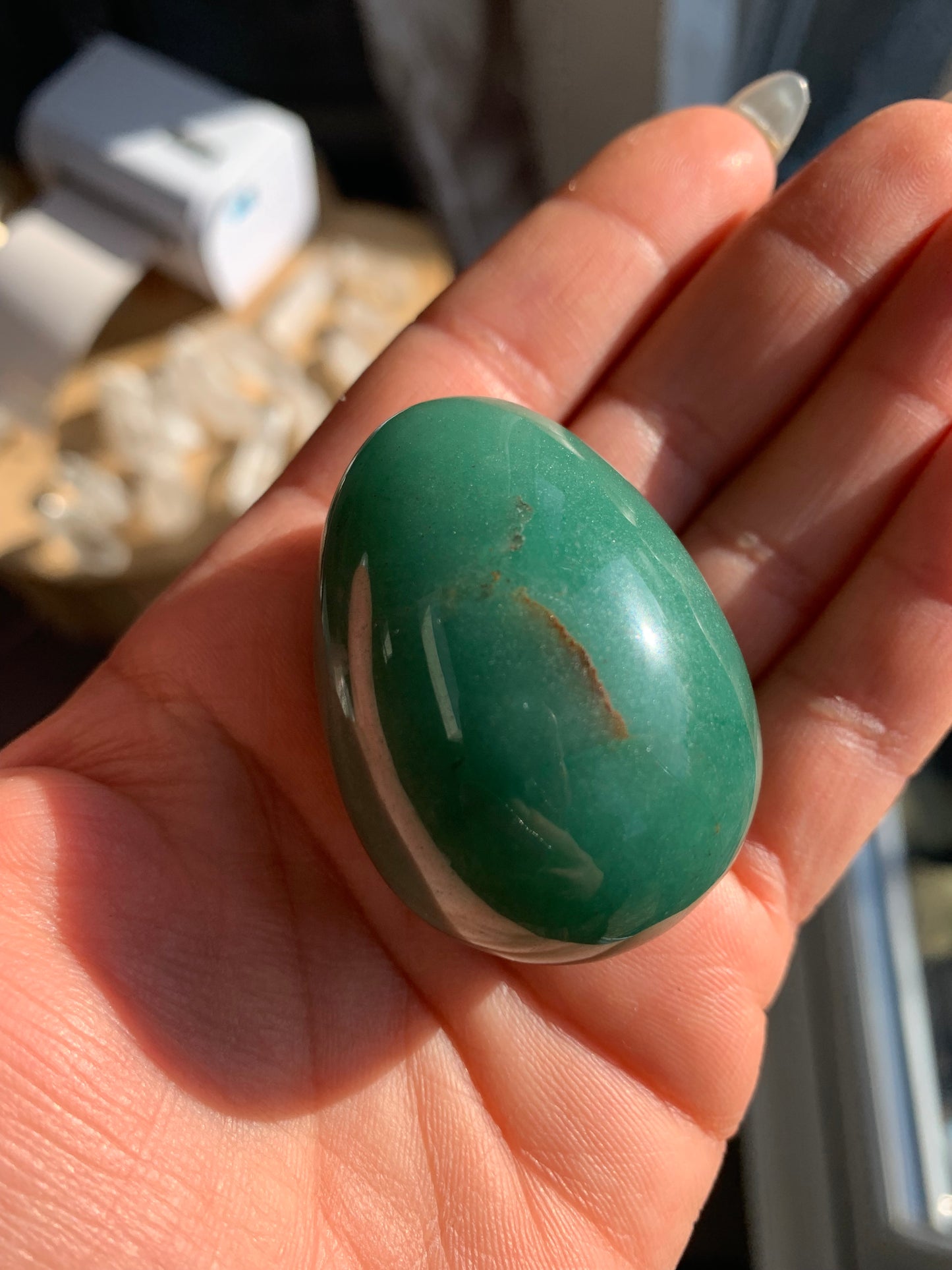 Green Aventurine Polished Crystal Egg